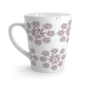 Vivid Floral Latte Mug - 12oz Ceramic Coffee Cup - Dipaliz - Mugs