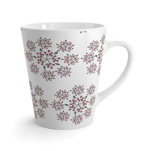 Vivid Floral Latte Mug - 12oz Ceramic Coffee Cup - Dipaliz - Mugs