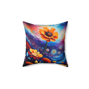 Floral Throw Pillow – Polyester Square - Dipaliz - Pillows