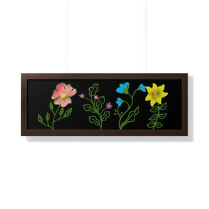 Modern Floral Framed Horizontal Poster - Dipaliz - Posters Prints & Visual Artwork