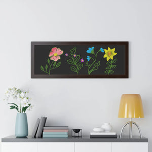 Modern Floral Framed Horizontal Poster - Dipaliz - Posters Prints & Visual Artwork
