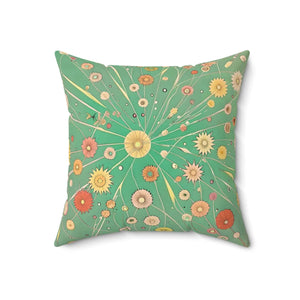 Floral Spun Polyester Square – Vibrant Decor - Dipaliz - Throw Pillows