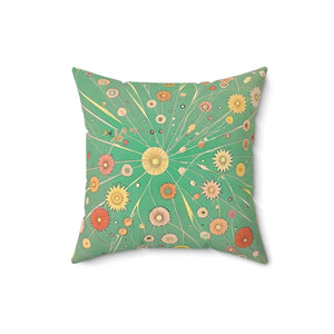 Floral Spun Polyester Square – Vibrant Decor - Dipaliz - Throw Pillows
