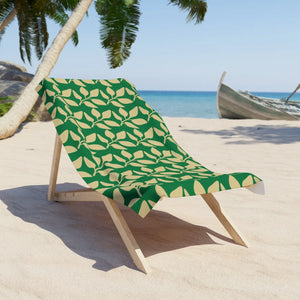 Tropical Leaves Beach Towel – Cotton Loop Backing - Dipaliz - Towels