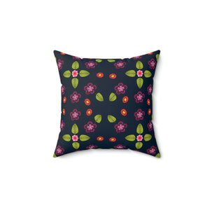 Navy Blue Polyester Square Pillow - Bold Spun - Dipaliz - Throw Pillows