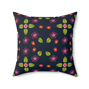 Navy Blue Polyester Square Pillow - Bold Spun - Dipaliz - Throw Pillows