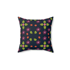 Navy Blue Polyester Square Pillow - Bold Spun - Dipaliz - Throw Pillows