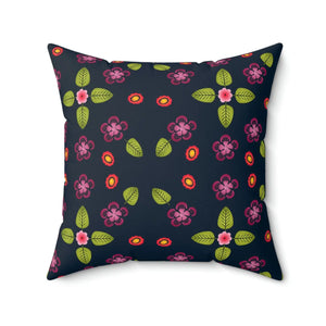 Navy Blue Polyester Square Pillow - Bold Spun - Dipaliz - Throw Pillows