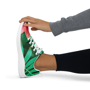 Floral Women’s Athletic Shoes - Flyknit Flowers and Leaves - Dipaliz - Sneakers