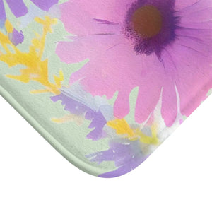 Pastel Flowers Bath Mat – Eco-friendly Gift - Dipaliz - Mats & Rugs