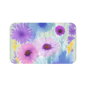Pastel Flowers Bath Mat – Eco-friendly Gift - Dipaliz - Mats & Rugs
