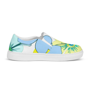 Pastel Floral Canvas Shoes - Eco-friendly Women’s Slip - Dipaliz - Sneakers
