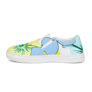 Pastel Floral Canvas Shoes - Eco-friendly Women’s Slip - Dipaliz - Sneakers