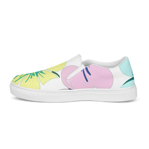 Pastel Floral Canvas Shoes - Eco-friendly Women’s Slip - Dipaliz - Sneakers