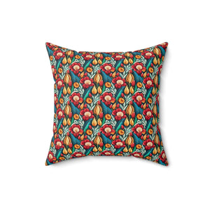 Flowers Pattern Polyester Throw Pillow - Dipaliz - Pillows