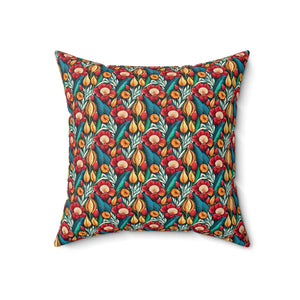 Flowers Pattern Polyester Throw Pillow - Dipaliz - Pillows