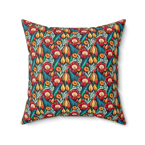 Flowers Pattern Polyester Throw Pillow - Dipaliz - Pillows