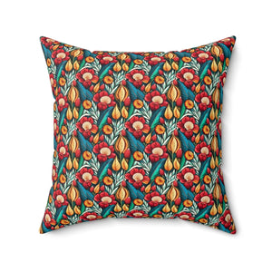 Flowers Pattern Polyester Throw Pillow - Dipaliz - Pillows