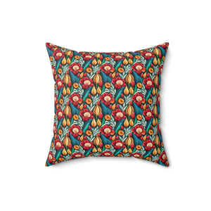 Flowers Pattern Polyester Throw Pillow - Dipaliz - Pillows