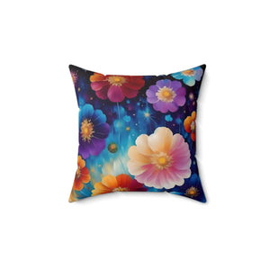 Polyester Square Pillow – Vibrant Background - Dipaliz - Throw Pillows