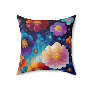 Polyester Square Pillow – Vibrant Background - Dipaliz - Throw Pillows