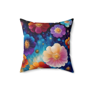 Polyester Square Pillow – Vibrant Background - Dipaliz - Throw Pillows