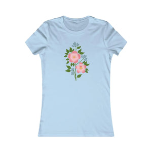 Soft Cotton Women’s Favorite Tee - Pink Flower - Dipaliz - T-shirts
