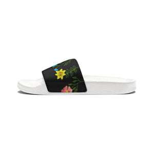 Floral Slide Sandals - Women’s Pu Summer Comfort - Dipaliz