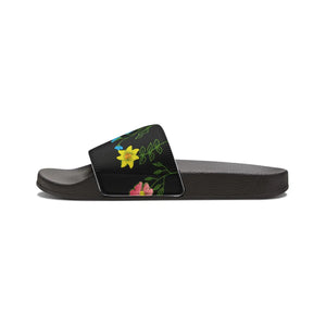 Floral Slide Sandals - Women’s Pu Summer Comfort - Dipaliz