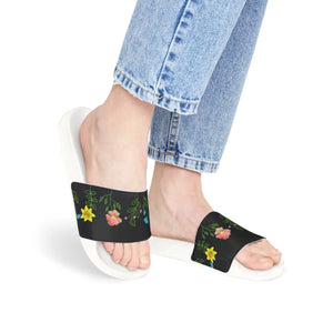 Floral Slide Sandals - Women’s Pu Summer Comfort - Dipaliz