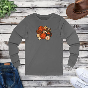 Athletic Long Sleeve Tee - Game Day Sports Shirt - Dipaliz - T-shirts