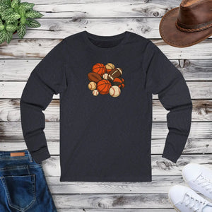Athletic Long Sleeve Tee - Game Day Sports Shirt - Dipaliz - T-shirts