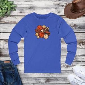 Athletic Long Sleeve Tee - Game Day Sports Shirt - Dipaliz - T-shirts