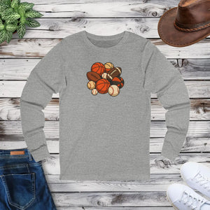 Athletic Long Sleeve Tee - Game Day Sports Shirt - Dipaliz - T-shirts