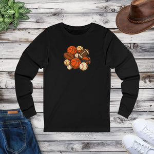 Athletic Long Sleeve Tee - Game Day Sports Shirt - Dipaliz - T-shirts