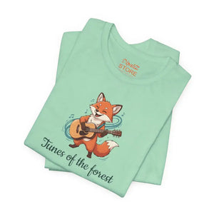 T-shirt - Fox with a Guitar Unisex Cotton Tee - Dipaliz