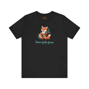 T-shirt - Fox with a Guitar Unisex Cotton Tee - Dipaliz