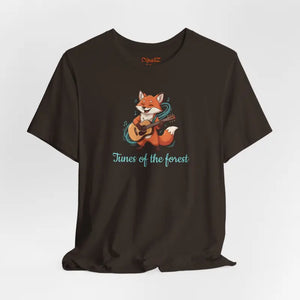 T-shirt - Fox with a Guitar Unisex Cotton Tee - Dipaliz
