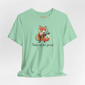 T-shirt - Fox with a Guitar Unisex Cotton Tee - Dipaliz