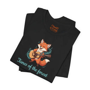 T-shirt - Fox with a Guitar Unisex Cotton Tee - Dipaliz