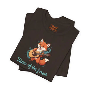 T-shirt - Fox with a Guitar Unisex Cotton Tee - Dipaliz