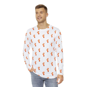 DipaliZ painted fox long sleeve shirt in brushed 100% polyester