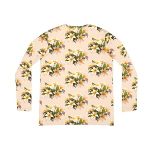 Plumeria Floral Women’s Long Sleeve V-neck Shirt (aop) - T-shirts
