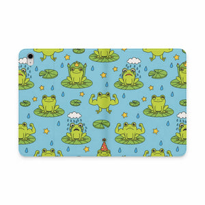 Dipaliz Frog Pattern Tablet Folio Case Vegan Leather - Computer Accessories
