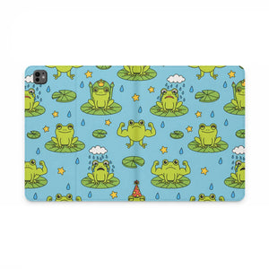 Dipaliz Frog Pattern Tablet Folio Case Vegan Leather - Computer Accessories