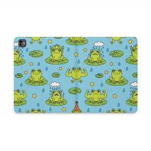 Dipaliz Frog Pattern Tablet Folio Case Vegan Leather - Computer Accessories