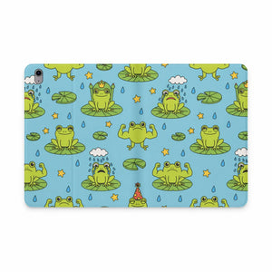 Dipaliz Frog Pattern Tablet Folio Case Vegan Leather - Computer Accessories