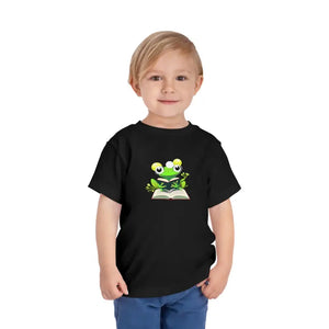 Short Sleeve Tee Frog Reading Design Toddler Comfort - Dipaliz - Baby & Clothing