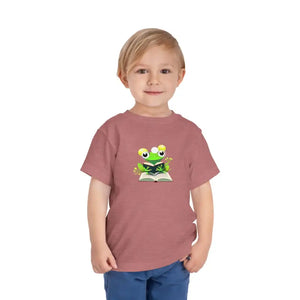 Short Sleeve Tee Frog Reading Design Toddler Comfort - Dipaliz - Baby & Clothing