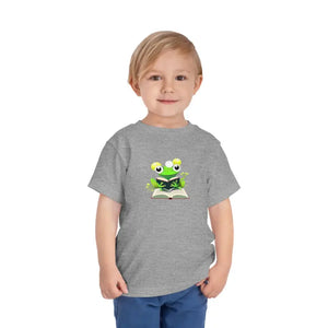 Short Sleeve Tee Frog Reading Design Toddler Comfort - Dipaliz - Baby & Clothing